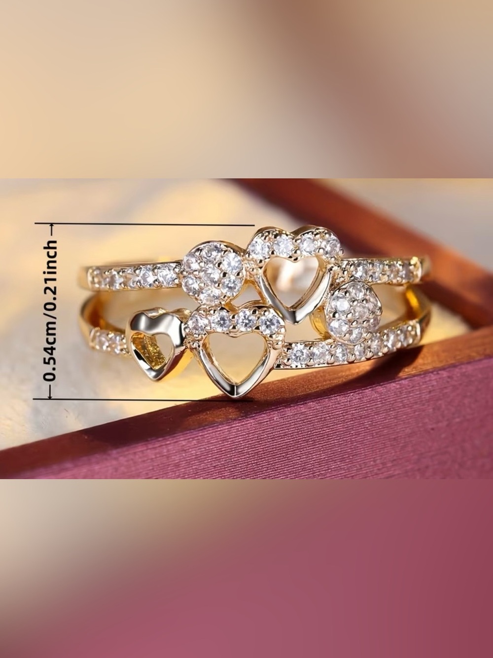 Heart Cutout Ring - Picture 3 of 3